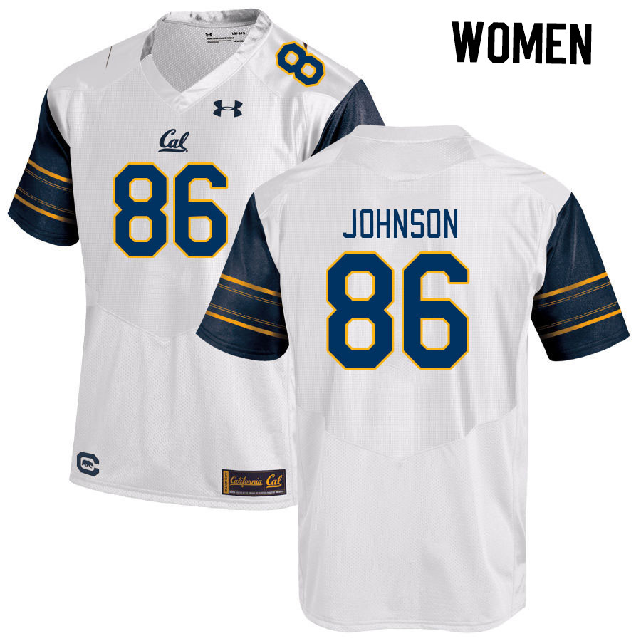 Women #86 Jeffrey Johnson California Golden Bears College Football Jerseys Stitched Sale-White